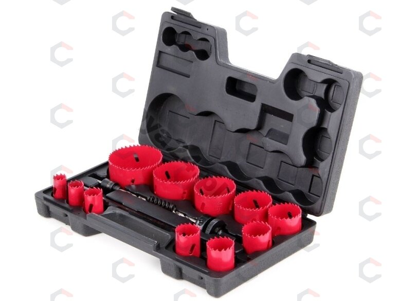 Grąžtų karūnų rinkinys metalui | HSS M3 | 19-76 mm | 15 vnt. (YT-3381) 1 Grąžtų karūnų rinkinys metalui | HSS M3 | 19-76 mm | 15 vnt. (YT-3381) 1
