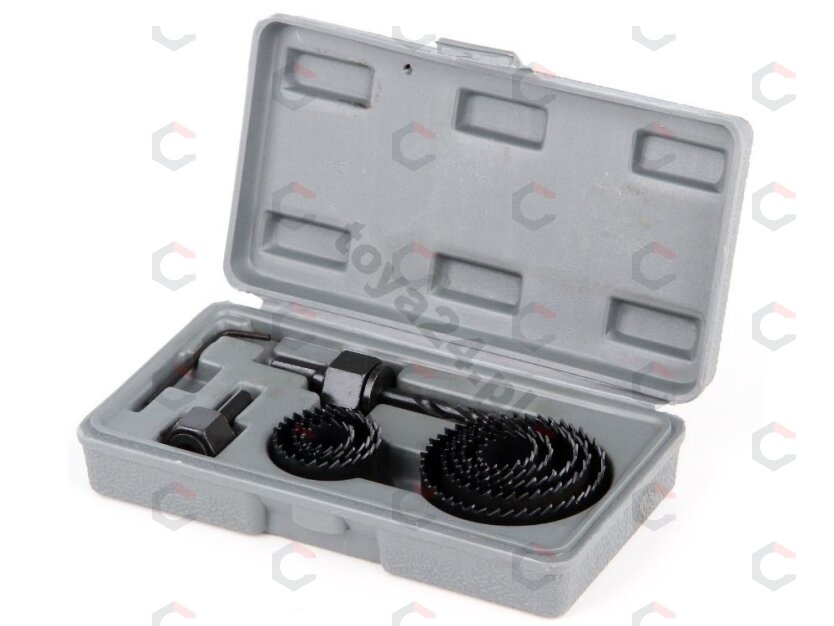 Grąžtų karūnų rinkinys medžiui | 19-64 mm | 11 vnt. (22570) 2 Grąžtų karūnų rinkinys medžiui | 19-64 mm | 11 vnt. (22570) 2