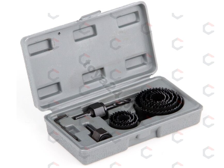 Grąžtų karūnų rinkinys medžiui | 19-64 mm | 11 vnt. (22570) 3 Grąžtų karūnų rinkinys medžiui | 19-64 mm | 11 vnt. (22570) 3