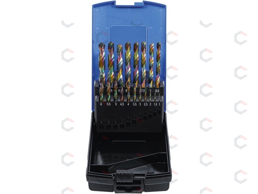 Grąžtų rinkinys | Cobalt-HSS | 1 - 10 mm | 19 vnt. (2014) 3 Grąžtų rinkinys | Cobalt-HSS | 1 - 10 mm | 19 vnt. (2014) 3