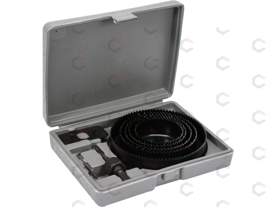 Grąžtų karūnų rinkinys medžiui | 64-127 mm | 8 vnt. (22571) 2 Grąžtų karūnų rinkinys medžiui | 64-127 mm | 8 vnt. (22571) 2