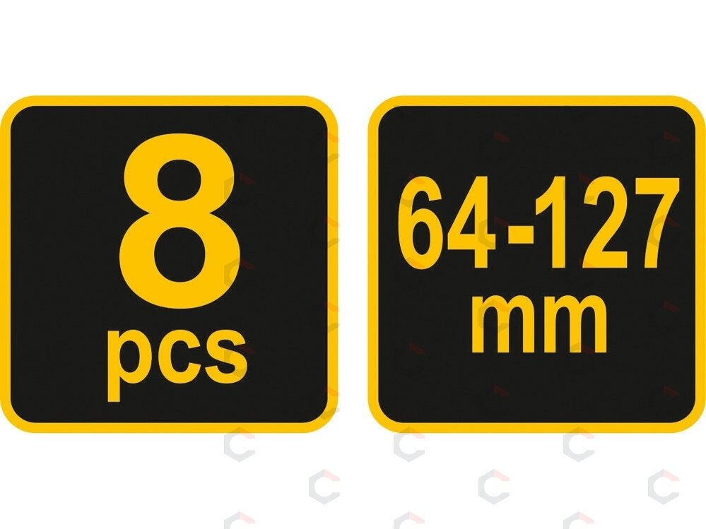 Grąžtų karūnų rinkinys medžiui | 64-127 mm | 8 vnt. (22571) 5 Grąžtų karūnų rinkinys medžiui | 64-127 mm | 8 vnt. (22571) 5