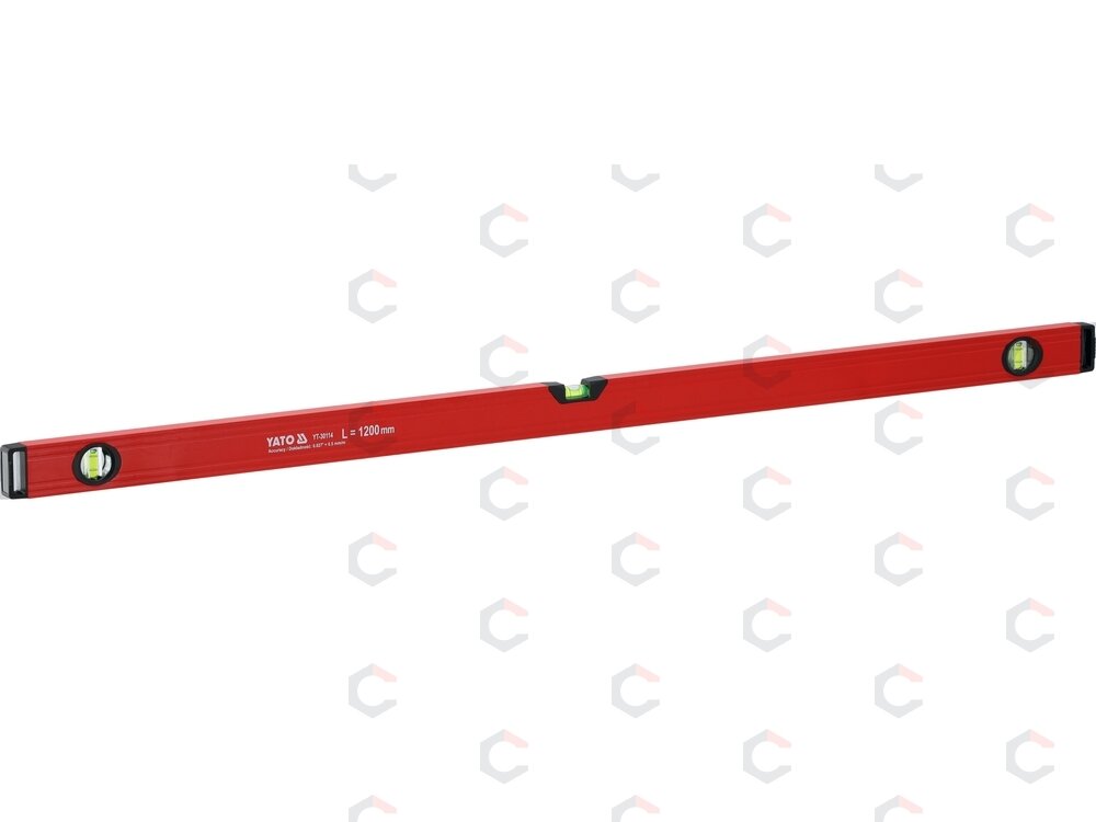 Gulsčiukas aliuminis | BOX level | 1200 mm | su rankenėlėmis | 3 akutės (YT-30114) Gulsčiukas aliuminis | BOX level | 1200 mm | su rankenėlėmis | 3 akutės (YT-30114)