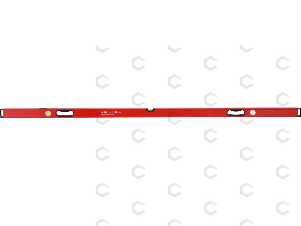 Gulsčiukas aliuminis | BOX level | 2000 mm | su rankenėlėmis | 3 akutės (YT-30086) 4 Gulsčiukas aliuminis | BOX level | 2000 mm | su rankenėlėmis | 3 akutės (YT-30086) 4