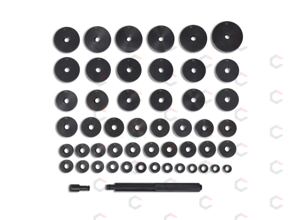 Guolių ir sandariklių presavimo rinkinys | 18–74 mm | 52 vnt. (SK1352) 5 Guolių ir sandariklių presavimo rinkinys | 18–74 mm | 52 vnt. (SK1352) 5