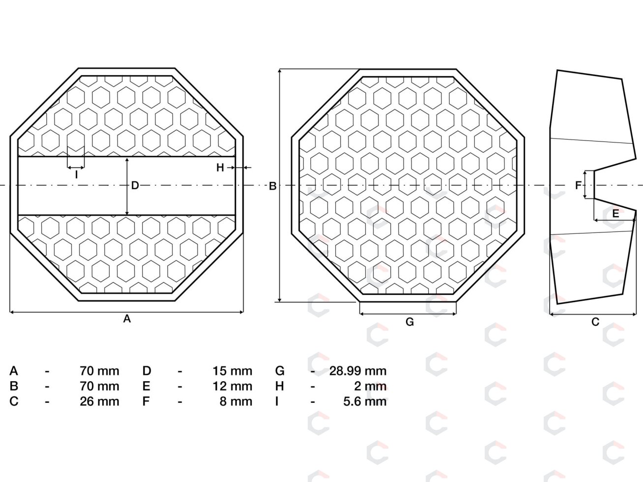 Guminis padas | keltuvams ant ratukų | 70 x 70 x 26 mm (72109) 2 Guminis padas | keltuvams ant ratukų | 70 x 70 x 26 mm (72109) 2