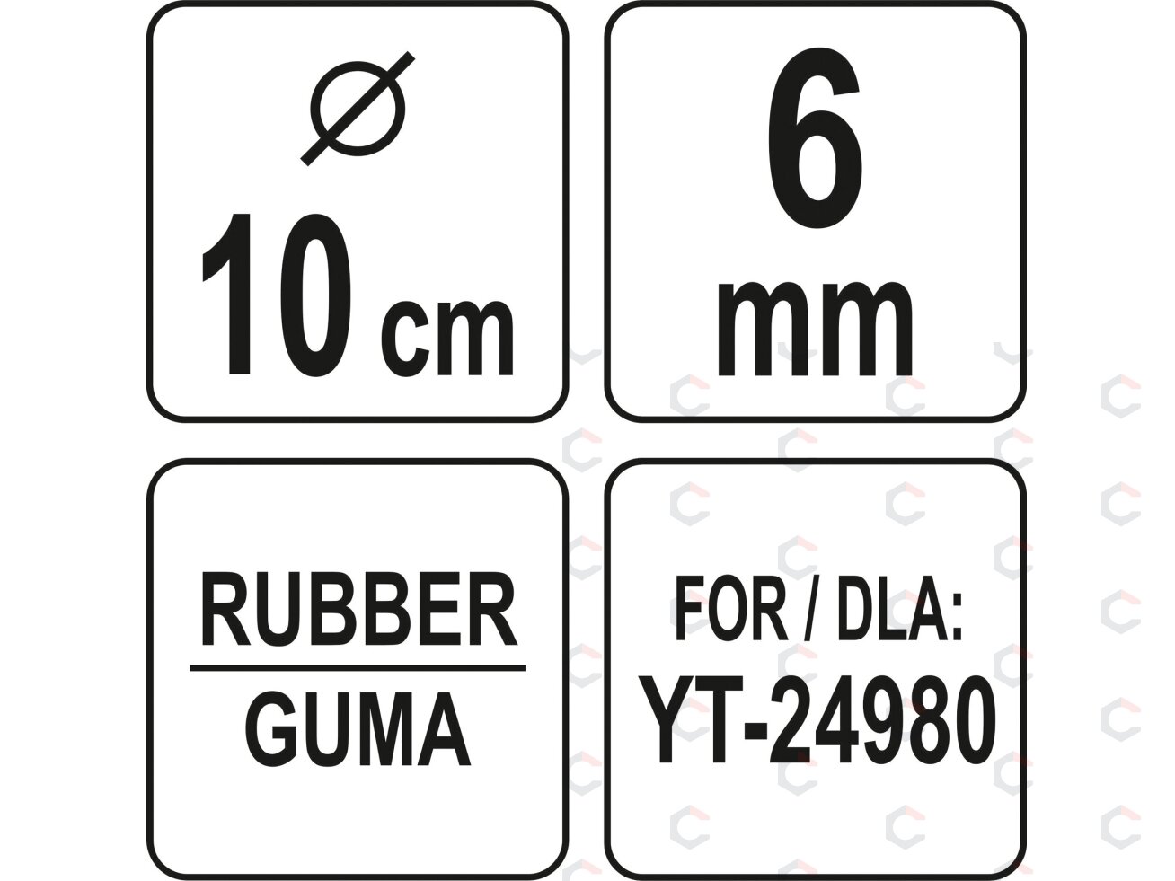 Guminis stūmoklis kanalizacijos valymui | 10 cm (YT-24960) 3 Guminis stūmoklis kanalizacijos valymui | 10 cm (YT-24960) 3