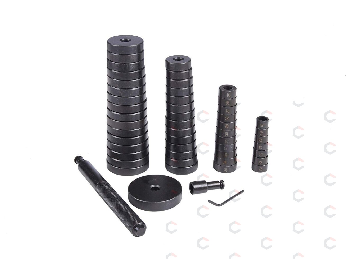 Guolių ir sandariklių presavimo rinkinys | 18–74 mm | 52 vnt. (SK1352) 2 Guolių ir sandariklių presavimo rinkinys | 18–74 mm | 52 vnt. (SK1352) 2