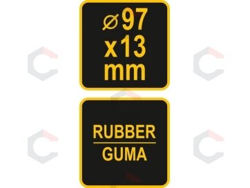 Guminis padas hidrauliniam keltuvui | 97X13 mm (80107) 4 Guminis padas hidrauliniam keltuvui | 97X13 mm (80107) 4