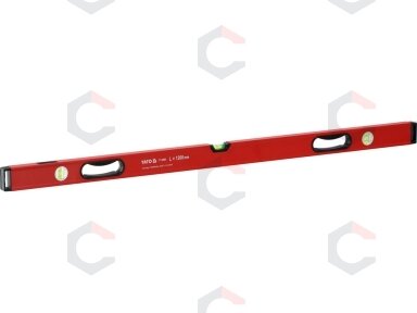 Gulsčiukas aliuminis | BOX level | 1200 mm | su rankenėlėmis | 3 akutės (YT-30084) Gulsčiukas aliuminis | BOX level | 1200 mm | su rankenėlėmis | 3 akutės (YT-30084)