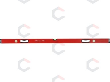 Gulsčiukas aliuminis | BOX level | 1500 mm | su rankenėlėmis | 3 akutės (YT-30085)