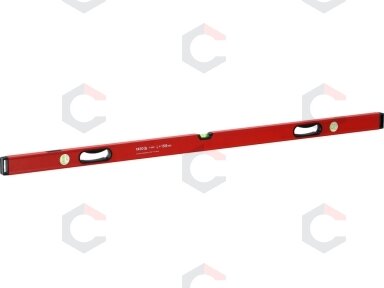 Gulsčiukas aliuminis | BOX level | 1500 mm | su rankenėlėmis | 3 akutės (YT-30085)