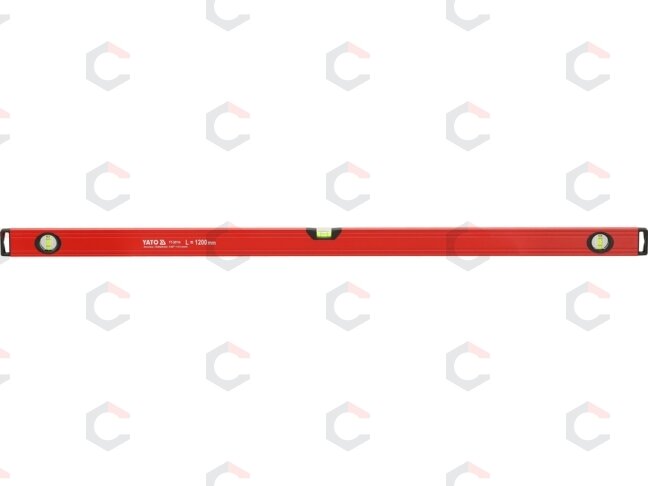 Gulsčiukas aliuminis | BOX level | 1200 mm | su rankenėlėmis | 3 akutės (YT-30114) 1 Gulsčiukas aliuminis | BOX level | 1200 mm | su rankenėlėmis | 3 akutės (YT-30114) 1