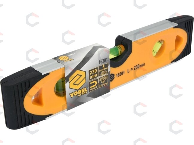 Gulsčiukas torpedo | 3 akutės | magnetinis | gumuotas | 230 mm (16301) 1 Gulsčiukas torpedo | 3 akutės | magnetinis | gumuotas | 230 mm (16301) 1