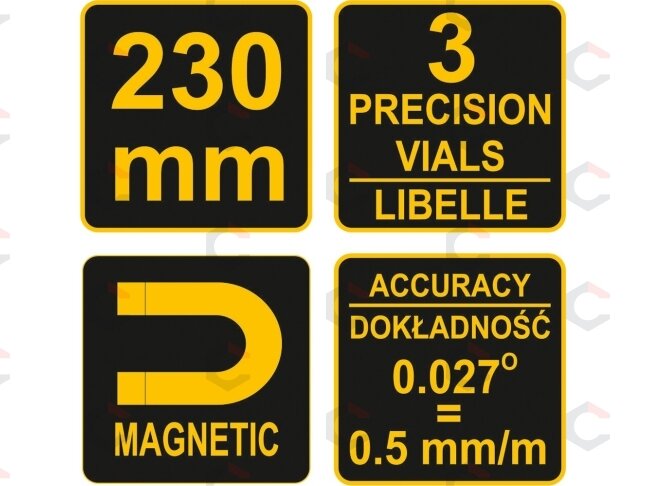 Gulsčiukas torpedo | magnetinis | 230 mm (16300) 4 Gulsčiukas torpedo | magnetinis | 230 mm (16300) 4