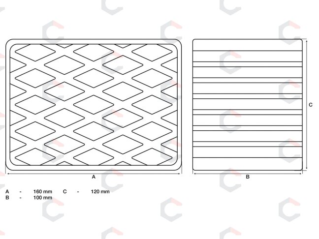 Guminis padas | auto keltuvams | 160 x 120 x 100 mm (7008) 1 Guminis padas | auto keltuvams | 160 x 120 x 100 mm (7008) 1