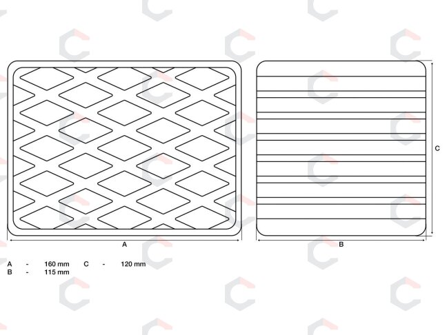 Guminis padas | auto keltuvams | 160 x 120 x 115 mm (7039) 1 Guminis padas | auto keltuvams | 160 x 120 x 115 mm (7039) 1
