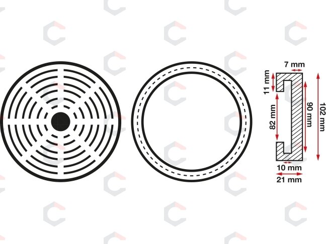 Guminis padas | auto keltuvams | Ø 100 mm (6470) 1 Guminis padas | auto keltuvams | Ø 100 mm (6470) 1