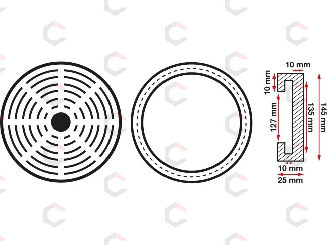 Guminis padas | auto keltuvams | Ø 150 mm (6478) 1 Guminis padas | auto keltuvams | Ø 150 mm (6478) 1