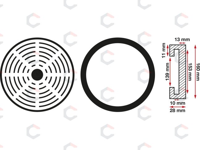 Guminis padas | auto keltuvams | Ø 160 mm (6475) 1