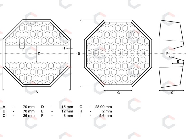 Guminis padas | keltuvams ant ratukų | 70 x 70 x 26 mm (72109) 2 Guminis padas | keltuvams ant ratukų | 70 x 70 x 26 mm (72109) 2