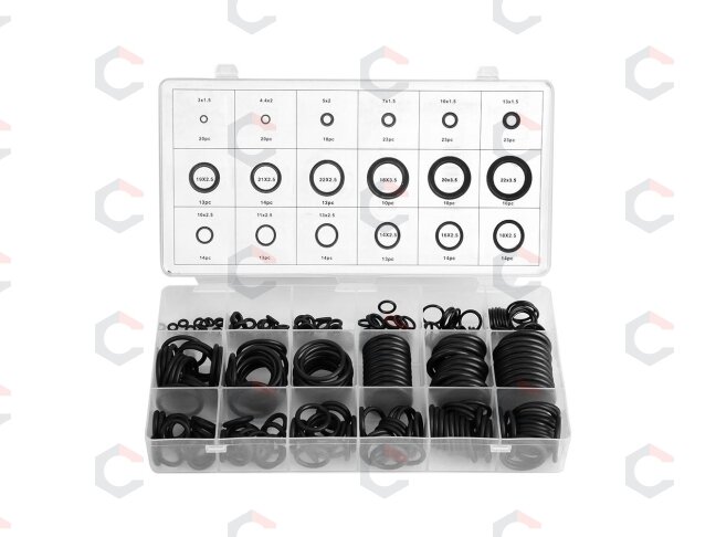 Guminių tarpinių / manžetų asortimentas | Ø 3 - 22 mm | 279 vnt. (SK01113) Guminių tarpinių / manžetų asortimentas | Ø 3 - 22 mm | 279 vnt. (SK01113)