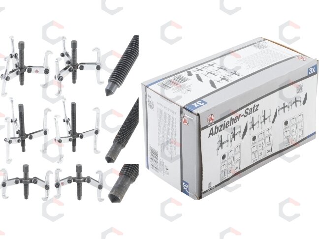 Guolių nuėmėjų komplektas | Išorinis / vidinis | 2/3 kojos | 75 - 150 mm | 3 vnt. (7730) Guolių nuėmėjų komplektas | Išorinis / vidinis | 2/3 kojos | 75 - 150 mm | 3 vnt. (7730)