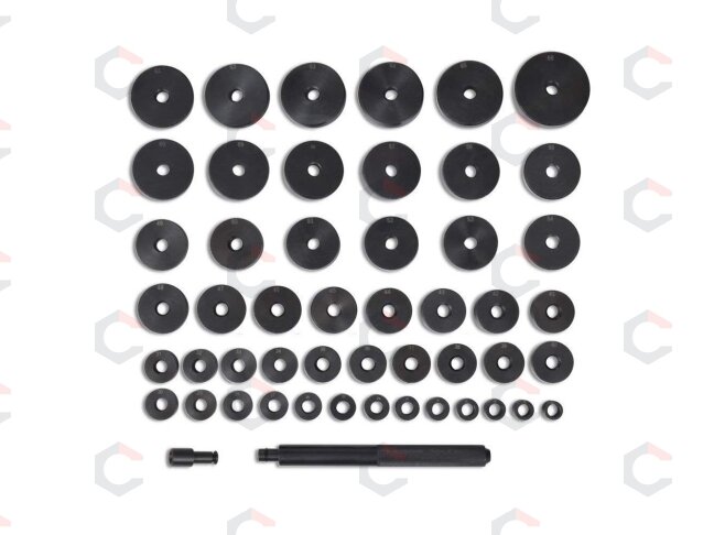 Guolių ir sandariklių presavimo rinkinys | 18–74 mm | 52 vnt. (SK1352) 5 Guolių ir sandariklių presavimo rinkinys | 18–74 mm | 52 vnt. (SK1352) 5