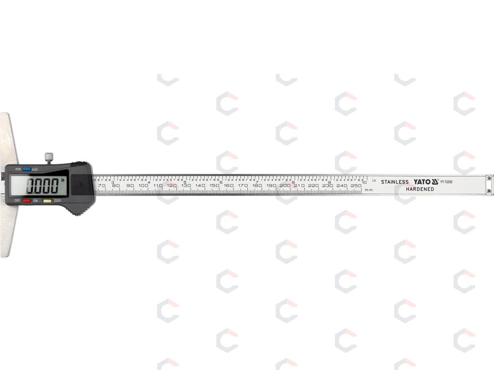 Skaitmeninis gylio slankmatis | 0–250 mm (YT-72252) 2 Skaitmeninis gylio slankmatis | 0–250 mm (YT-72252) 2