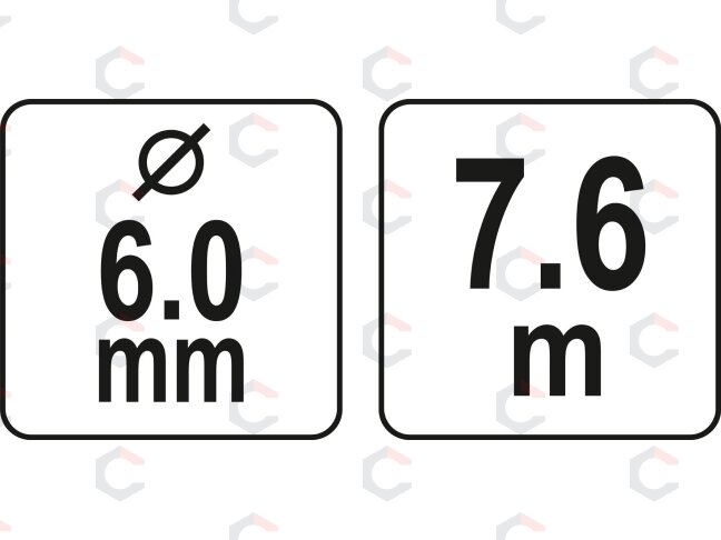 Gyvatukas kanalizacijai būgninis | Ø 6 mm / 7,6 m (YT-24991) 5