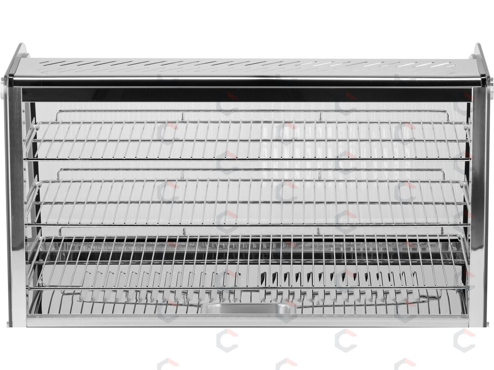 Šildoma vitrina | pastatoma | 160 l | 1500 W | 856 × 568 × 686 mm | 30–90 °C | 3 lentynos | stumdomos durys | nerūdijantis plienas ir stiklas | LED | vandens talpa drėgmei (YG-04981) 5 Šildoma vitrina | pastatoma | 160 l | 1500 W | 856 × 568 × 686 mm | 30–90 °C | 3 lentynos | stumdomos durys | nerūdijantis plienas ir stiklas | LED | vandens talpa drėgmei (YG-04981) 5