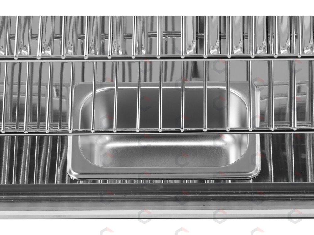 Šildoma vitrina | pastatoma | 160 l | 1500 W | 856 × 568 × 686 mm | 30–90 °C | 3 lentynos | stumdomos durys | nerūdijantis plienas ir stiklas | LED | vandens talpa drėgmei (YG-04981) 6 Šildoma vitrina | pastatoma | 160 l | 1500 W | 856 × 568 × 686 mm | 30–90 °C | 3 lentynos | stumdomos durys | nerūdijantis plienas ir stiklas | LED | vandens talpa drėgmei (YG-04981) 6