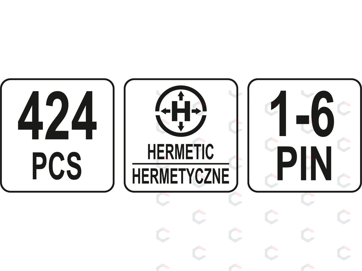 Hermetinių jungčių asortimentas | 424 vnt. (YT-06869) 4 Hermetinių jungčių asortimentas | 424 vnt. (YT-06869) 4