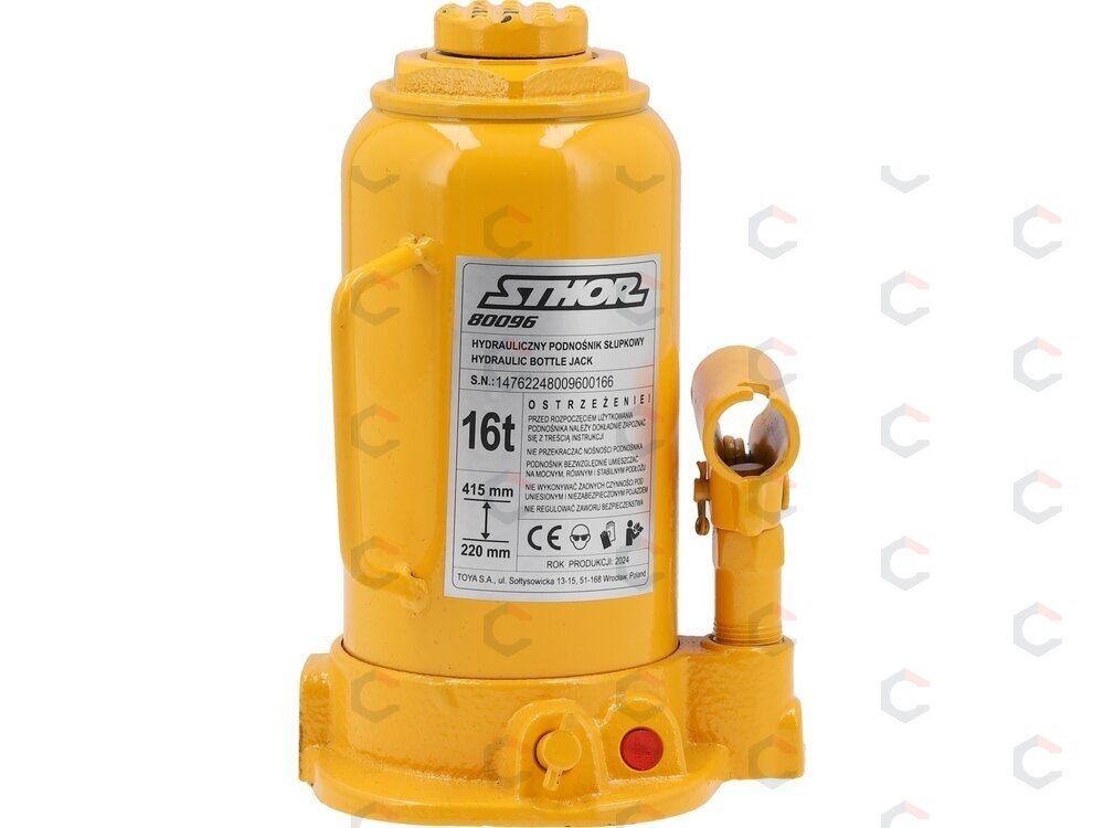 Hidraulinis butelinis domkratas | 16 t | 220–415 mm (80096) Hidraulinis butelinis domkratas | 16 t | 220–415 mm (80096)