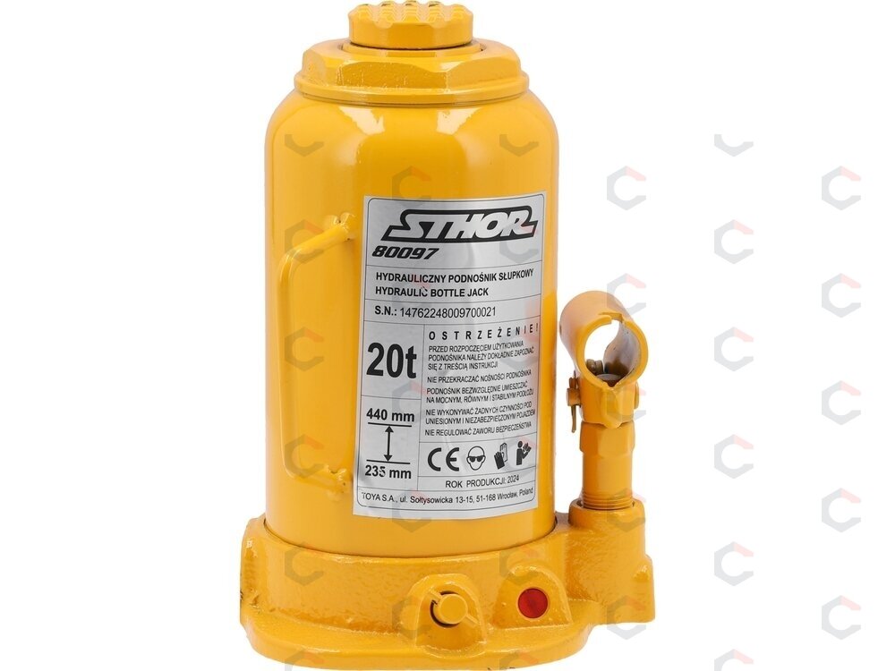 Hidraulinis butelinis domkratas | 20 t | 235–440 mm (80097) 1 Hidraulinis butelinis domkratas | 20 t | 235–440 mm (80097) 1