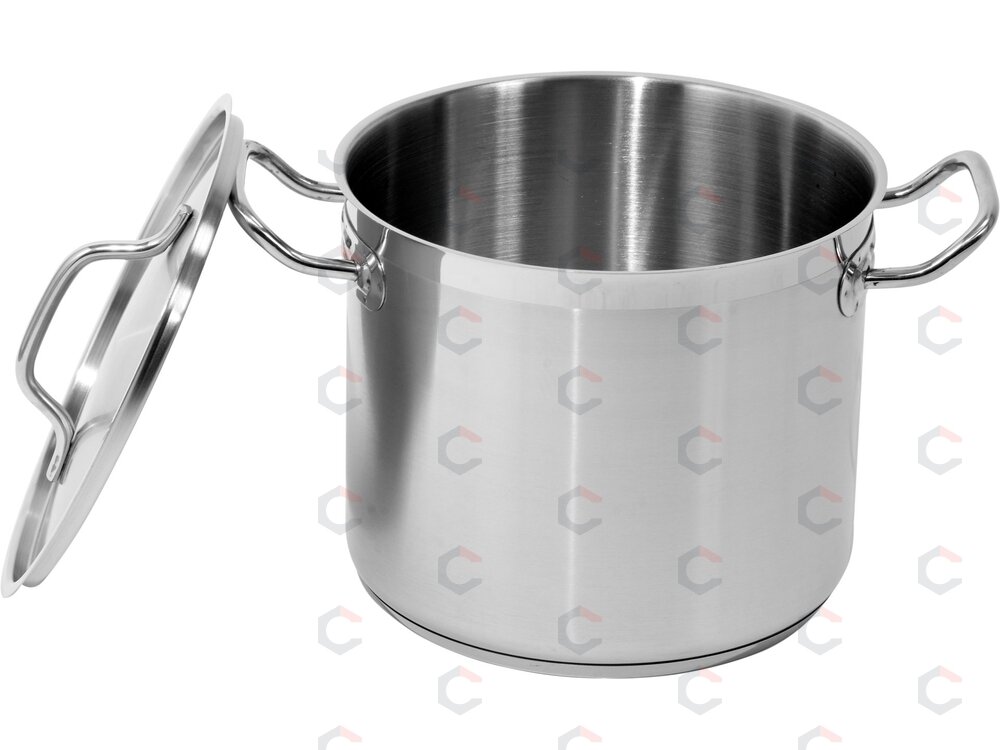 Aukštas nerūdijančio plieno puodas su dangčiu | Ø 24 cm | 240 × 200 mm | 9 l (YG-00003) 1 Aukštas nerūdijančio plieno puodas su dangčiu | Ø 24 cm | 240 × 200 mm | 9 l (YG-00003) 1