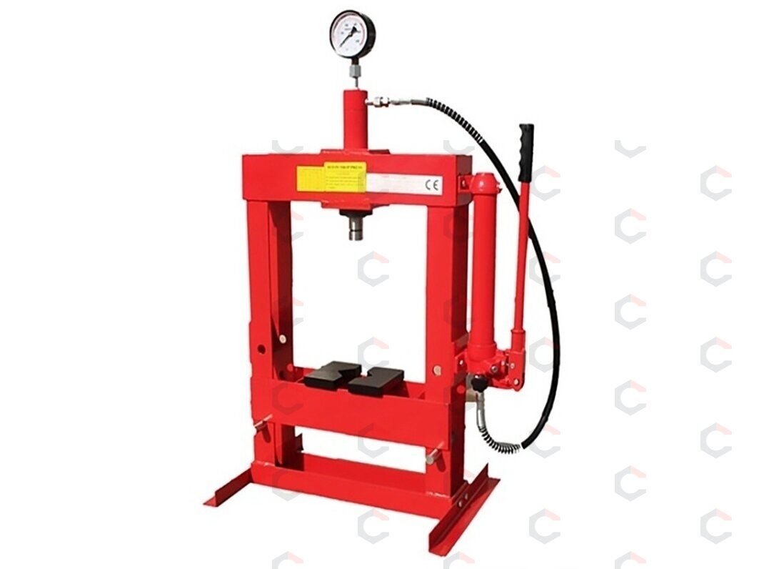 Hidraulinis presas su manometru | stalo tipas | 10 t (H8026) 1