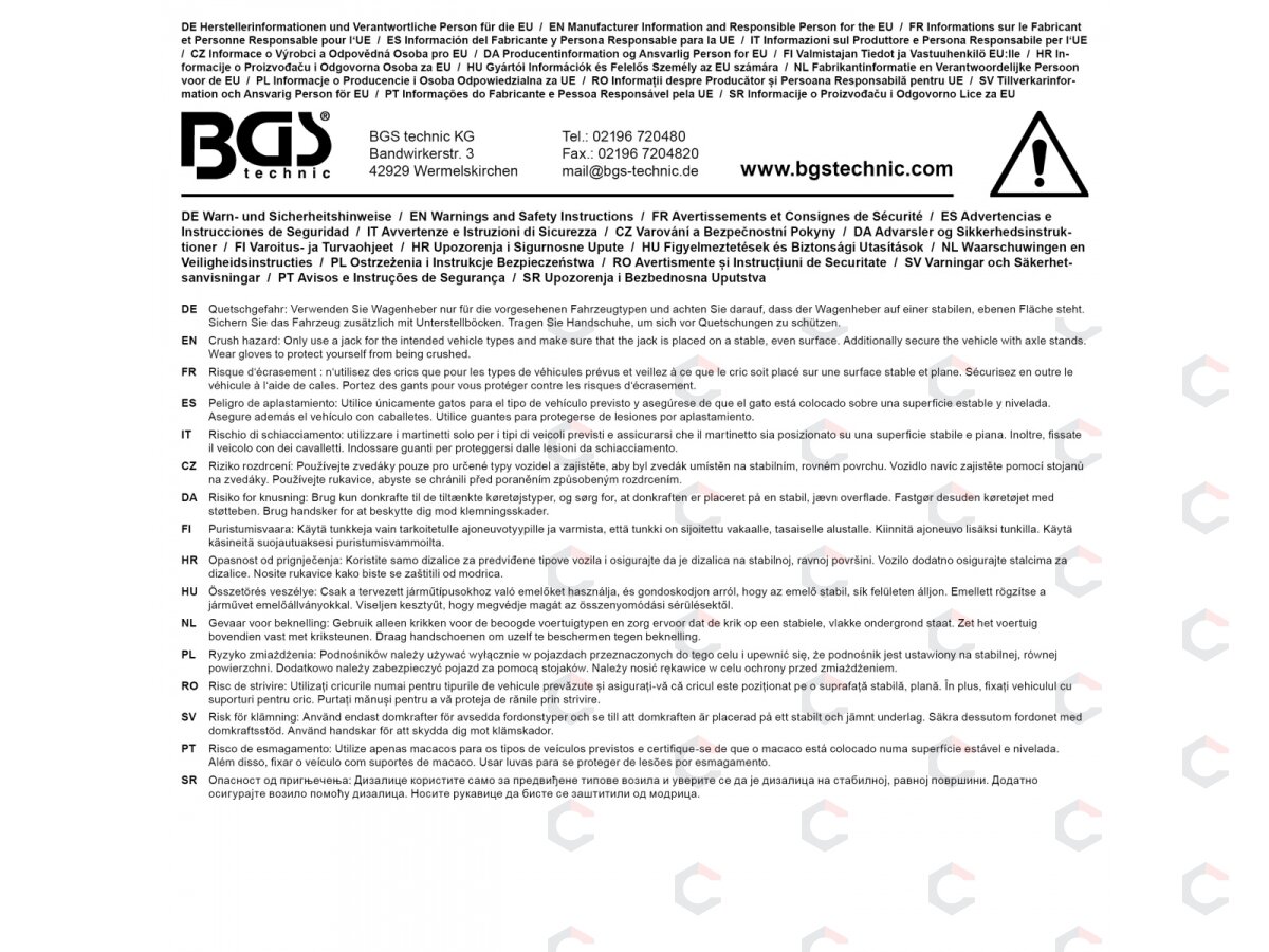 Hidraulinis domkratas su ratukais BGS | 2 / 3 t | 98–765 mm (7875) 8