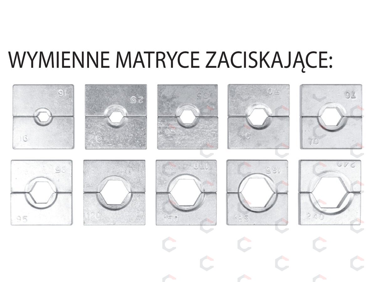 Hidraulinis kraštų užspaudimo įrankis | 16-300 mm² | 20 t (YT-22862) 6 Hidraulinis kraštų užspaudimo įrankis | 16-300 mm² | 20 t (YT-22862) 6