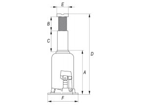 Hidraulinis cilindrinis domkratas | 20 t (YT-1707)