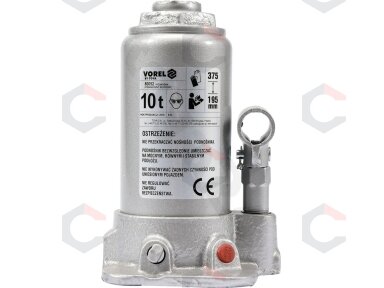 Hidraulinis domkratas 10t 195- 375 mm TÜV/GS/CE (80052) Hidraulinis domkratas 10t 195- 375 mm TÜV/GS/CE (80052)