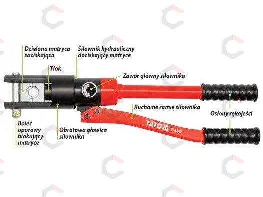 Hidraulinis kraštų užspaudimo įrankis | 10-120 mm² | 8 t (YT-22860) 4 Hidraulinis kraštų užspaudimo įrankis | 10-120 mm² | 8 t (YT-22860) 4