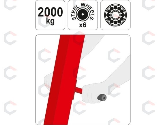 Hidraulinis dirbtuvių kranas YATO | 2000 kg | 25–2240 mm (YT-55557) 2 Hidraulinis dirbtuvių kranas YATO | 2000 kg | 25–2240 mm (YT-55557) 2