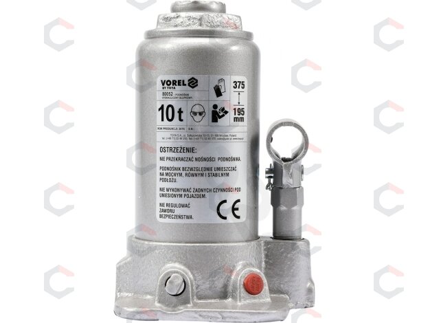 Hidraulinis domkratas 10t 195- 375 mm TÜV/GS/CE (80052) Hidraulinis domkratas 10t 195- 375 mm TÜV/GS/CE (80052)