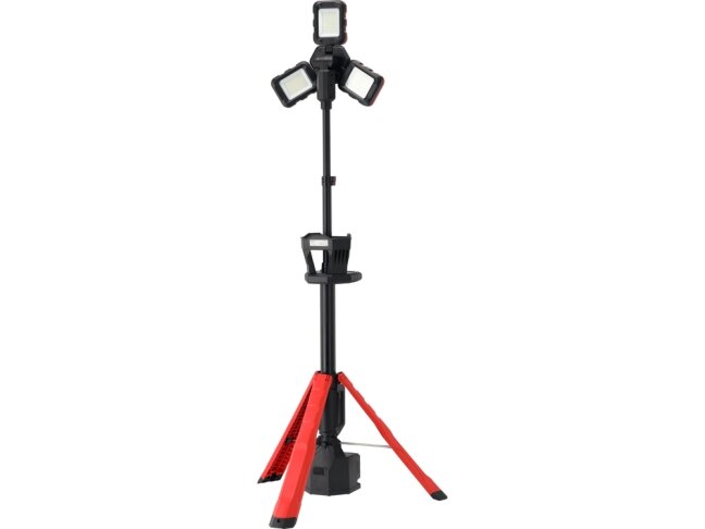 Hibridinis LED darbo prožektorius su trikoju | 100 W | 10 000 lm | 18 V / 110–240 V | be akumuliatoriaus (YT-818394) 7