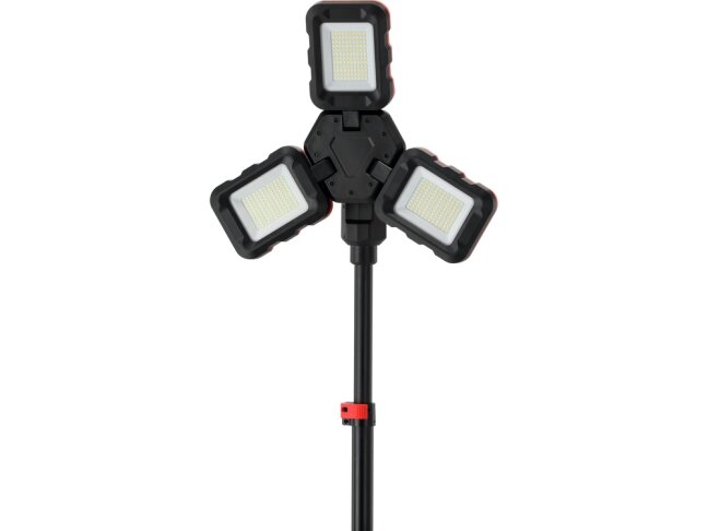 Hibridinis LED darbo prožektorius su trikoju | 100 W | 10 000 lm | 18 V / 110–240 V | be akumuliatoriaus (YT-818394) 8 Hibridinis LED darbo prožektorius su trikoju | 100 W | 10 000 lm | 18 V / 110–240 V | be akumuliatoriaus (YT-818394) 8