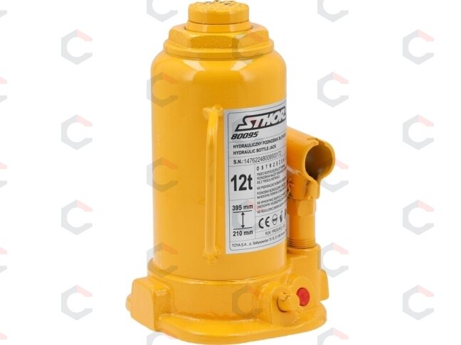 Hidraulinis butelinis domkratas | 12 t | 210–395 mm (80095) 1 Hidraulinis butelinis domkratas | 12 t | 210–395 mm (80095) 1