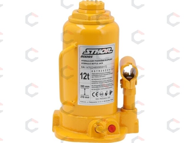 Hidraulinis butelinis domkratas | 12 t | 210–395 mm (80095) Hidraulinis butelinis domkratas | 12 t | 210–395 mm (80095)