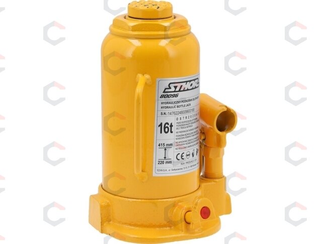 Hidraulinis butelinis domkratas | 16 t | 220–415 mm (80096) 1 Hidraulinis butelinis domkratas | 16 t | 220–415 mm (80096) 1