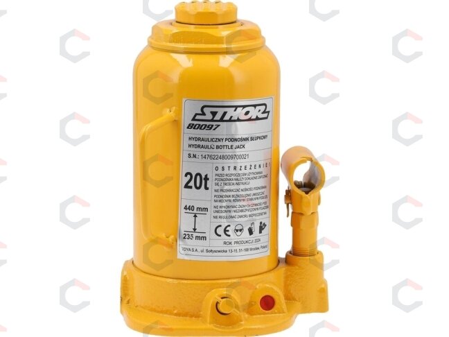 Hidraulinis butelinis domkratas | 20 t | 235–440 mm (80097) 1 Hidraulinis butelinis domkratas | 20 t | 235–440 mm (80097) 1